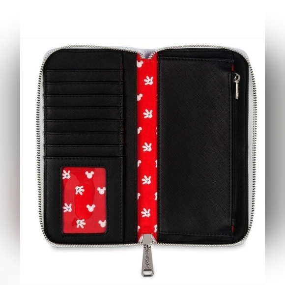 NWT Lounfefly Disney Parks Mickie Mouse zip around Long Wallet π€π€π€π€ - Picture 3 of 4